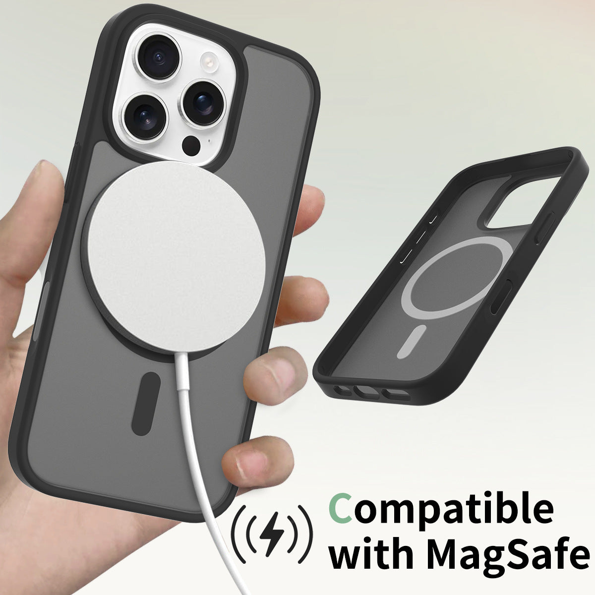 Magnetic Active Touch Camera Button MagSafe Phone Case for iPhone 17 17pro max 16 Pro Translucent Matte Wireless Charge PC Cover