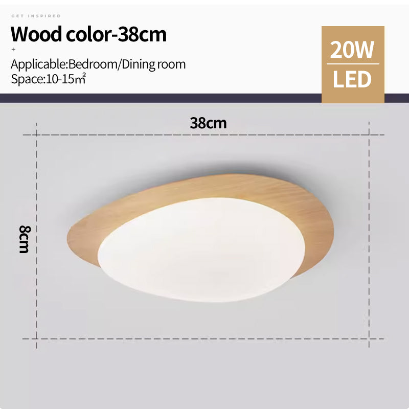 Bedroom Light Nordic Original Wood Grain Color Ceiling Light Modern Creative LED Lighting