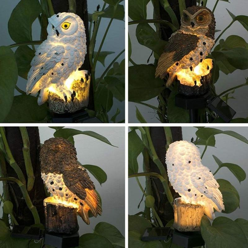 Solar power led garden light outdoor Waterproof energy panel lamp luz solar Owl lighting Path  Yard decoration for ping