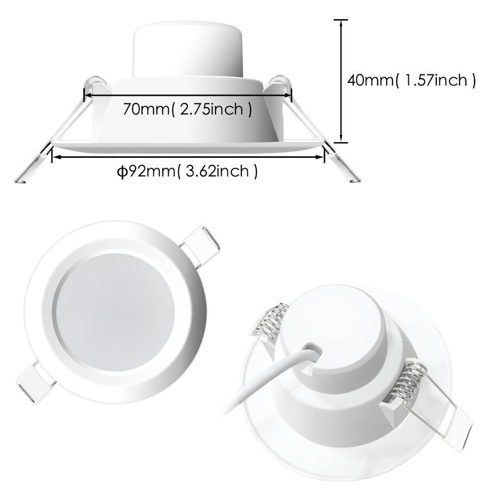 Dimmable LED Spot light 7W round downlight RGB Recessed Ceiling Lamp RGBW Color Changing LED Lighting for Room Bedroom