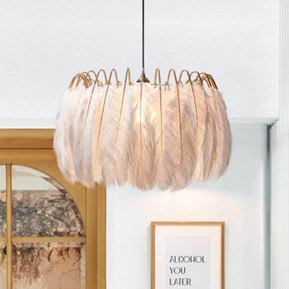 Feather Lamp Modern Nordic  Fairy Feather Chandelier Lamp Loft Pendant Lamp Lights Living Suspension Lighting Fixtures