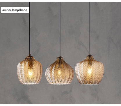 Glass Pendant Lights Restaurant Hanging Lamp Kitchen Island Dining Table Bedroom Bedside Lamp