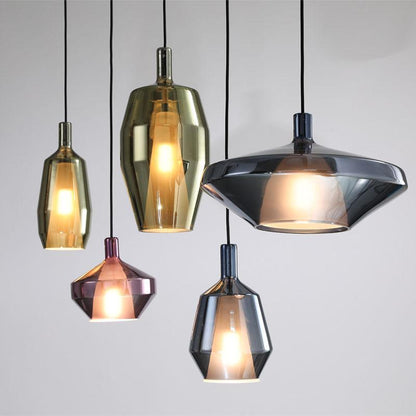 Creative Stained Glass Chandelier Nordic Single-headed Chandelier