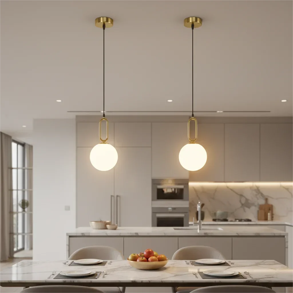 Modern Pendant Light Nordic Minimalist Hanging Lamp Ceiling Decoration PVC Ball Lighting Living Bedroom Dining Room