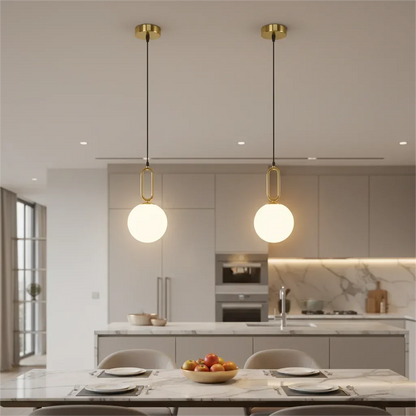 Modern Pendant Light Nordic Minimalist Hanging Lamp Ceiling Decoration PVC Ball Lighting Living Bedroom Dining Room