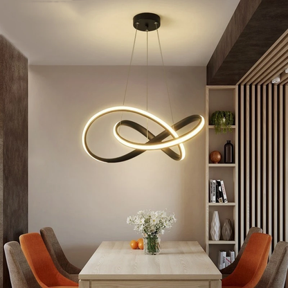 Kitchen LED Pendant Lights White Black For Shop Bar Dining Aluminum Body Dimmable With Remote Control Pendant Lamps