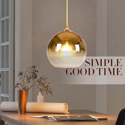 Modern Creative Personality Ball Glass E27 LED Pendant Lamp For Dining Room Living Room Bedroom Study Restaurant Aisle Hall Cafe