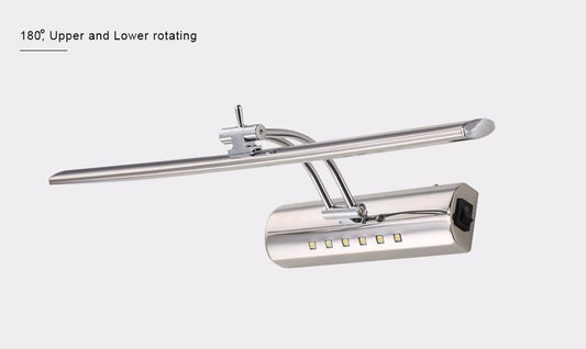 Led Mirror Light With Switch 7W 9W Wall Mounted Wall Lamp Indoor Modern Bathroom Light Waterproof Stainless