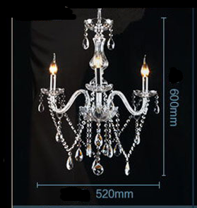 Bedroom Living Room Lamp Hotel European-style Crystal Lamp Restaurant Chandelier Creative Lamps