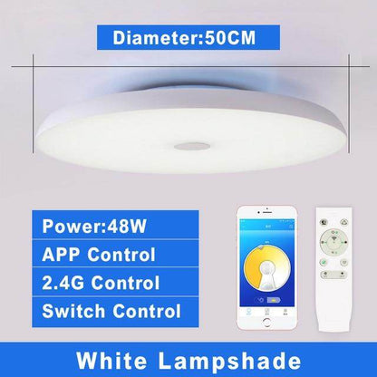 Modern LED Ceiling Lights Dimmable 36W 48W 72W APP Remote Control Bluetooth Music Light Speaker Foyer Bedroom Smart Ceiling Lamp