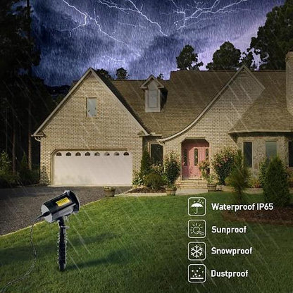 1pcs x-33p-b rgb led laser projector moving pattern lamps stage light outdoor snowflakes stage light christmas party garden