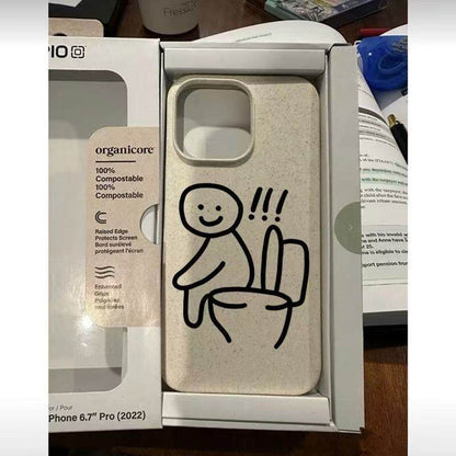 Cute Funny people Meme Phone Case For iPhone 16 14 15 11 12 13 Pro Max 12 13 Mini 16 15 14 Plus X XR XS Max Matte Mi Bai Cover