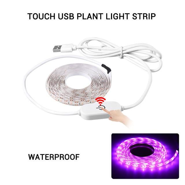 USB LED Grow Light Full Spectrum waterproof LED Strip Lights 2835 60LEDs Phyto Lamps For Greenhouse Hydroponic Plant Growing