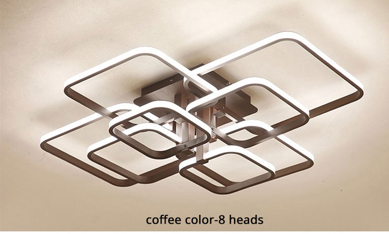Square Circel Rings Ceiling Lights For Living Room Bedroom Home Modern Led Ceiling Lamp Fixtures lustre plafonnier ping