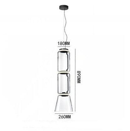 Modern Simple Glass Splicing Time Tunnel Restaurant Empty Chandelier
