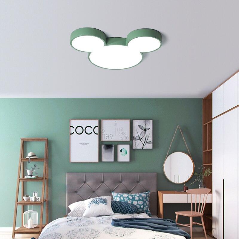 Ultra-thin 5cm Macaron Cartoon Cat Led Lamp Ceiling Light Fixtures Modern Bedroom Kid's Room Painted Iron Lamparas De Techo