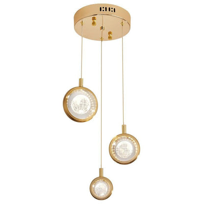 Light Luxury Duplex Villa Crystal Ball Long-line Chandeliers
