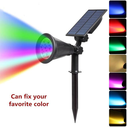 Solar Powered 4/7 LED Lamp Adjustable Solar Spotlight In-Ground IP65 Waterproof Landscape Wall Light Outdoor Lighting