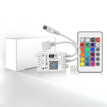 Intelligent Dimming App Control Flexible Led Strip Lights 15M (3x5M) 2835 RGB SMD IR 24 Key Controller with 12V 3A Adapter Kit