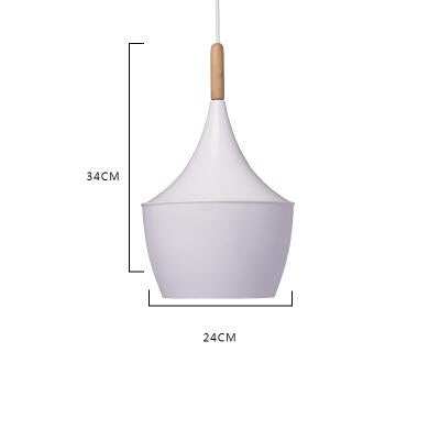 Modern lighting slope interior luxury restaurant retro bar ceiling bedroom ceiling wood aluminum LED pendant lamp