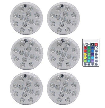 Upgrade 13 LED RGB Submersible Light With Magnet and Suction Cup Swimming Pool Light Underwater Tea Night Light for Pond
