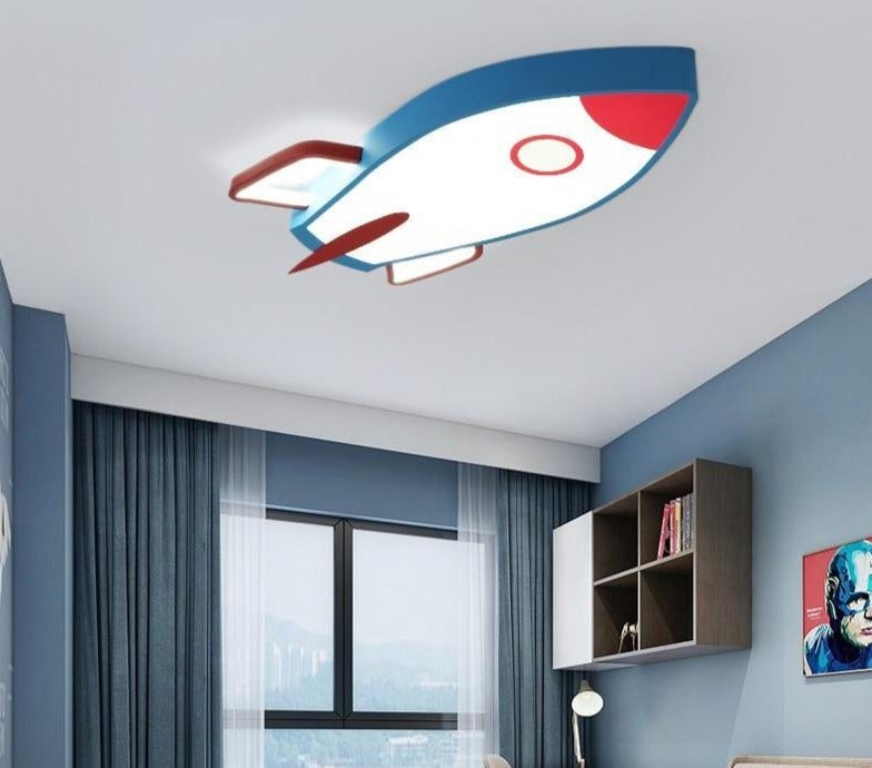 Airplane LED Ceiling Lights Boy's Girl's Study Room Bedroom Modern Lamp Lighting New Fixture Remote Control Luminaria
