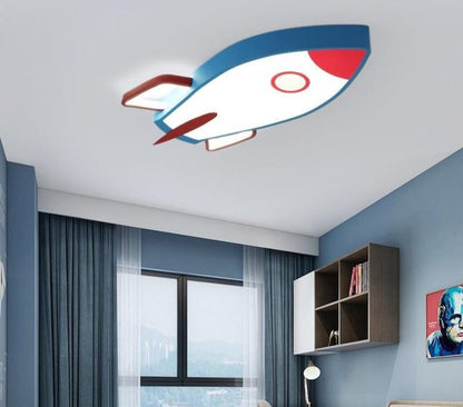 Airplane LED Ceiling Lights Boy's Girl's Study Room Bedroom Modern Lamp Lighting New Fixture Remote Control Luminaria