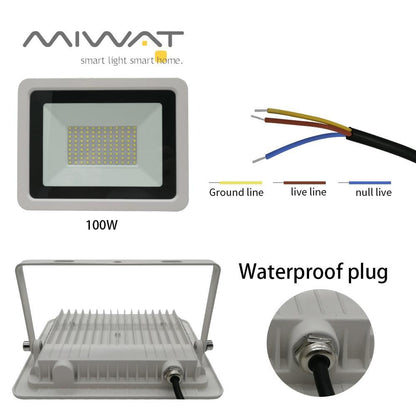 10W 20W 30W 50W 100W LED Flood Light White Floodlight Street Light  Waterproof IP68 Outdoor Garden Lighting Spotlight