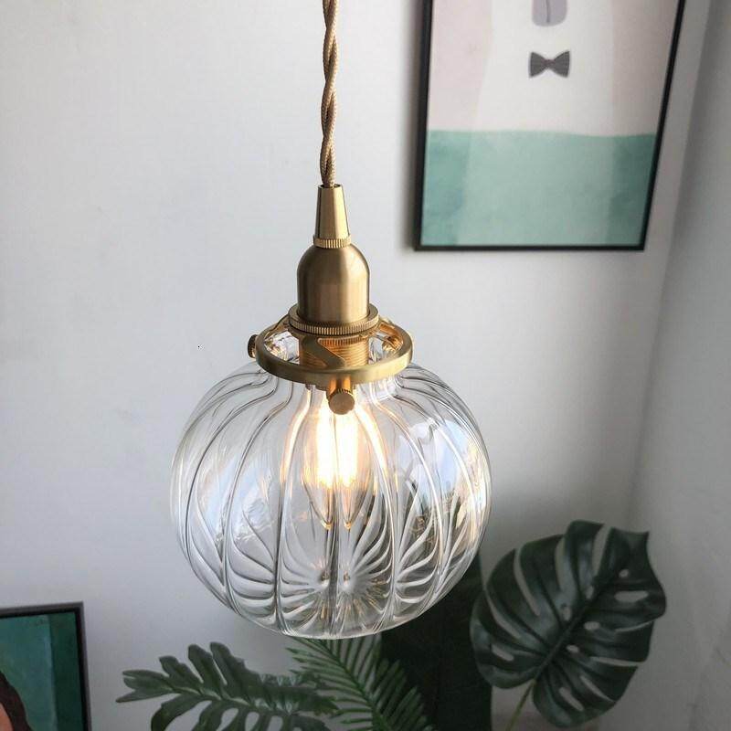 Modern Creative Glass Pendant Lamp Bar Bedside Bedroom Dining Room Decoration Pendant Lights Indoor LED E27 Combination Lighting