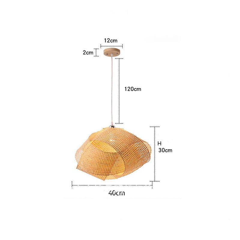 Creative Personality Chandelier Special-shaped Craft Bamboo Woven Lamp