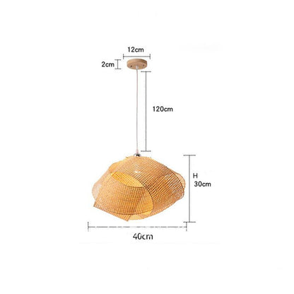 Creative Personality Chandelier Special-shaped Craft Bamboo Woven Lamp