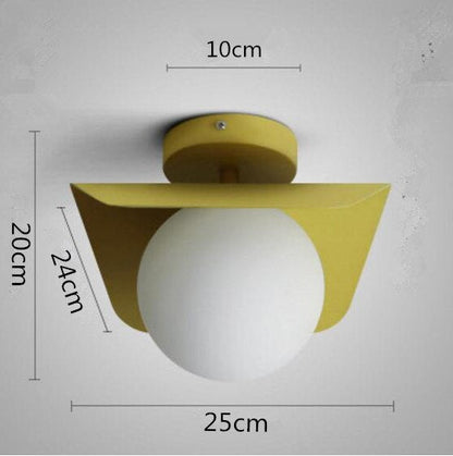Creative Ceiling Lamp Contracted LED Glass Iron Indoor Light Decorate Lighting Restaurant  Modern Light Fixture