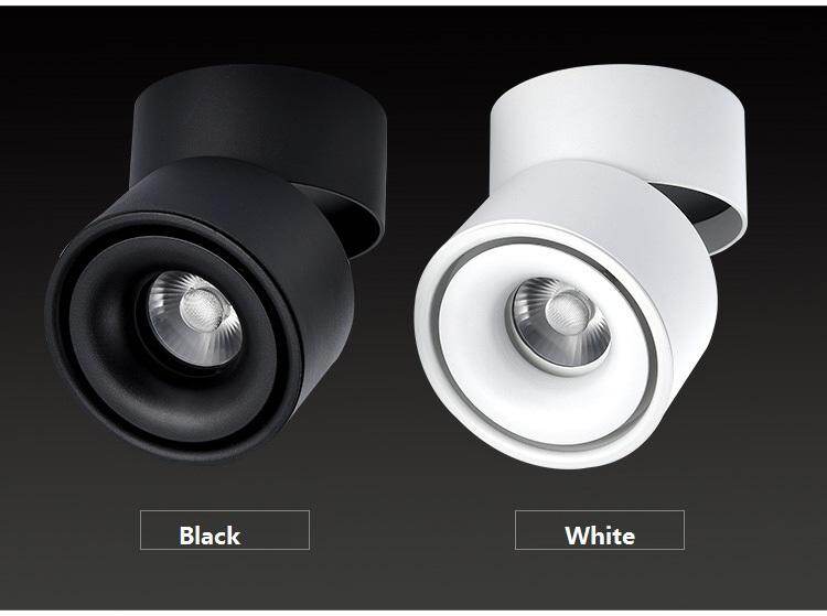 LED Surface Mounted Ceiling Light Foldable and 360 Degree Rotatable COB Background Light