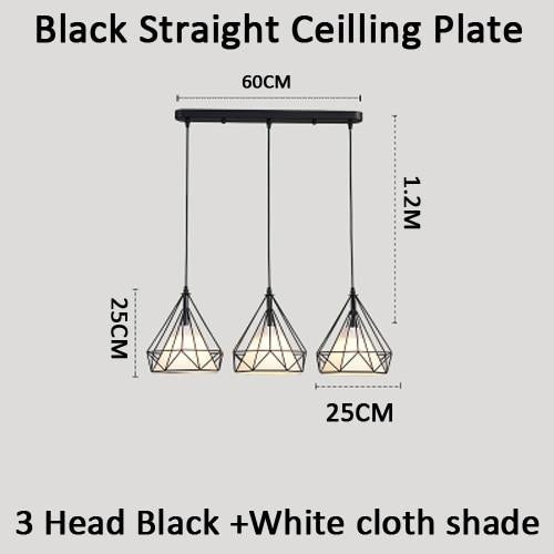 Modern Pendant Lamp Light,  Iron Frame Pendant Lights For Kitchen Island Dining Room Home Decoration Luminaire