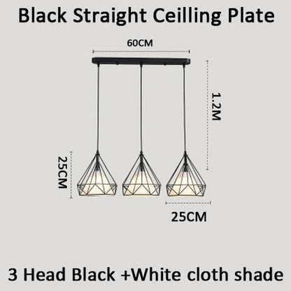 Modern Pendant Lamp Light,  Iron Frame Pendant Lights For Kitchen Island Dining Room Home Decoration Luminaire