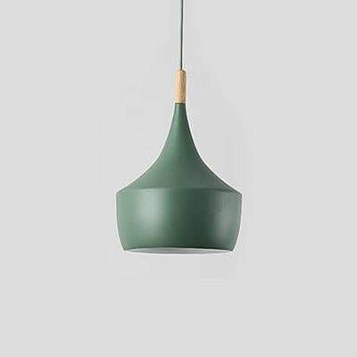 Modern Nordic Pendant Lights Iron Lampshade Wood LED Hanging Lamp