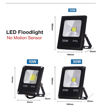 Motion Sensor LED FloodLight 50W 30W 10W Outdoor Lighting Waterproof IP65 Reflector Led Flood Light Spotlight Exterieur