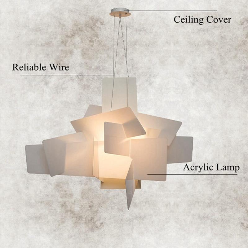 Modern Big Bang LED Pendant Lights White/Red Stacking Acrylic Pendant Lamps Suspension Lustres De Teto Light Fixtures Luminaire