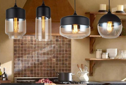 Glass Nordic Modern Pendant Lamp Dinning Room Bar Cafe Loft Vintage Light Hanging Lights Industrial Lighting Fixtures LED