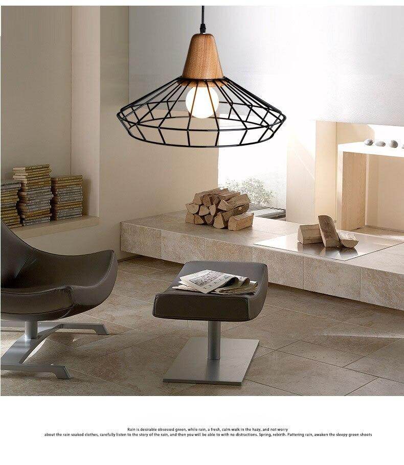 Nordic Vintage Wood Pulley Pendant Light Industrial Lighting Fixtures Retro Hanglamp For Bar Living Room Restuarant