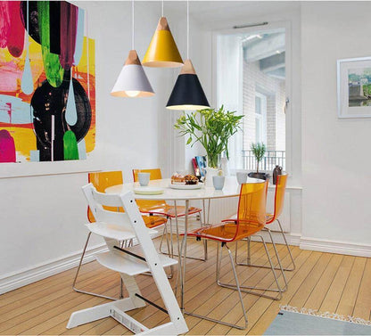LED Pendant Lights Aluminum Wood Pendant Lamps E27 Modern Hang Lamp Kitchen Restaurant Bar bedroom living room light fixtures