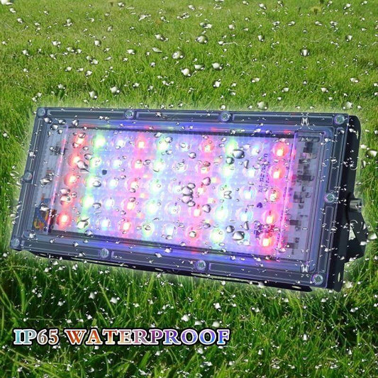 50W LED RGB Flood Light Lamp AC Outdoor Floodlight IP65 Waterproof Reflector Led Spotlight with Remote Control