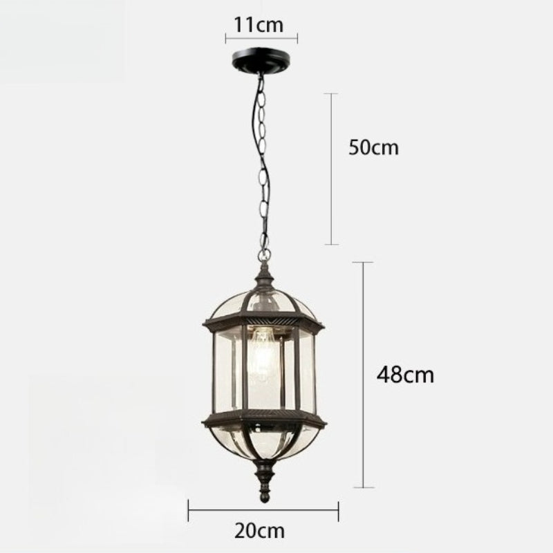 Retro Outdoor Waterproof Pendant Light Corridor Restaurant Chandelier Lighting Hotel Balcony Attic Restaurant Lighting Fixtures