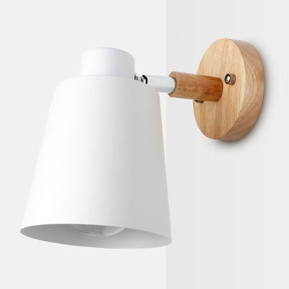 wooden wall lights bedside wall lamp wall sconce modern wall light for bedroom Nordic macaroon 6 color steering head E27