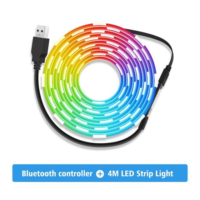 LED Strip Light USB Bluetooth APP 1M 2M 3M 4M 5M TV Backlight Screen Lighting Music Sync RGB Tape Led Lights For Room / Desk