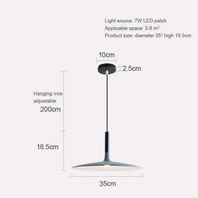 LED Saucer Pendant Lights Hanging Lamp Cement Hanglamp Nordic Retro Living Room Light Fixtures Decorative Lighting