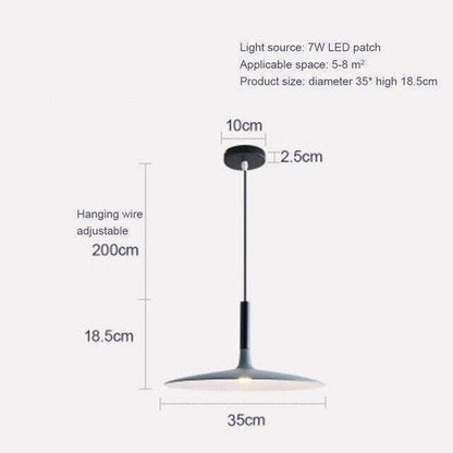 LED Saucer Pendant Lights Hanging Lamp Cement Hanglamp Nordic Retro Living Room Light Fixtures Decorative Lighting