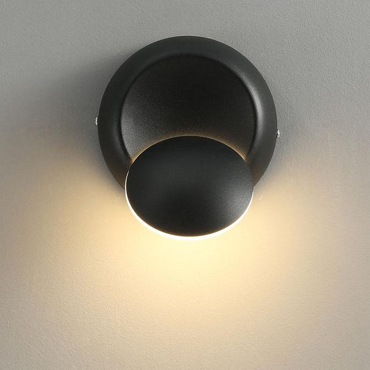 360 Degree Rotary Square Round Bedside Lunar Eclipse Wall Lamp Black and White Living Room Background Wall Stair Decorative Lamps