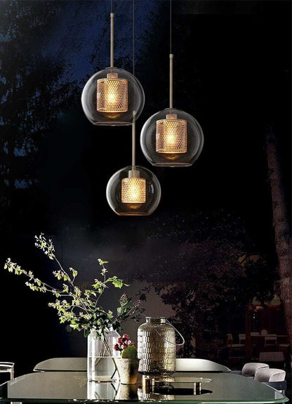 Nordic Modern Simple Glass Ball Single Head E27 LED Pendant Lights Personality Decorative Lighting For Living Room Bedroom Cafe
