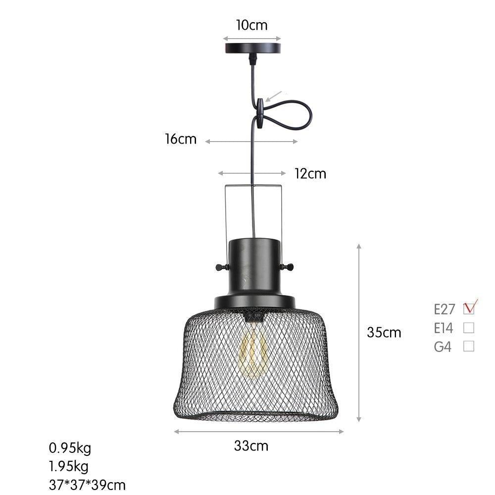 American Retro Iron Mesh Chandelier